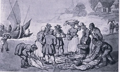 Ein Fischmarkt am Strand